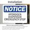 Signmission Hydrogen Dispenser Emergency Stop, 5 in W x Rectangle, Vinyl Decal OS-2PACK-NS-D-35-L-13569 - alternate 2